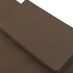 vidaXL Tumbona de exterior con dosel y almohadas marrón Marrón