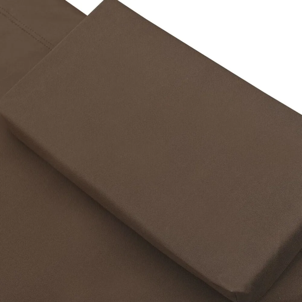 vidaXL Tumbona de exterior con dosel y almohadas marrón Marrón