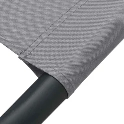 vidaXL Tumbona de jardín con toldo Gris Discount