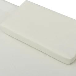 vidaXL Tumbona de jardín tela blanco Crema Online