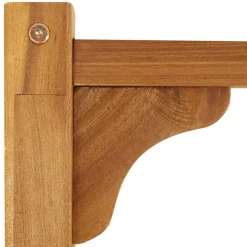 vidaXL Tumbona doble con cortinas y cojines madera maciza de acacia Blanco crema Best
