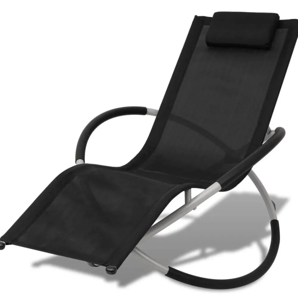 vidaXL Muebles De Jardín-Tumbona geométrica de jardín acero