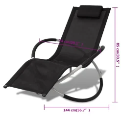vidaXL Muebles De Jardín-Tumbona geométrica de jardín acero