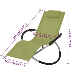 vidaXL Muebles De Jardín-Tumbona geométrica de jardín de acero