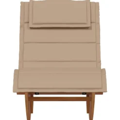 vidaXL Muebles De Jardín-Tumbona mecedora con cojín de madera maciza de acacia
