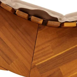 vidaXL Muebles De Jardín-Tumbona mecedora con cojín de madera maciza de acacia