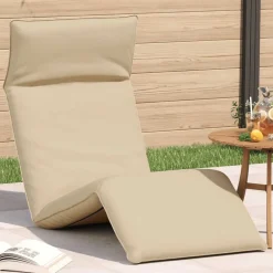 vidaXL Tumbona plegable 175x54x8,5 cm Tejido Oxford Beige Discount