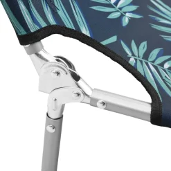 vidaXL Muebles De Jardín-Tumbona plegable con cojín de cabeza acero
