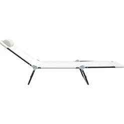 vidaXL Muebles De Jardín-Tumbona plegable 182 x 55 x 85,5 cm Textileno