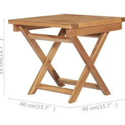 vidaXL Tumbona plegable con mesa de madera maciza de teca Sale