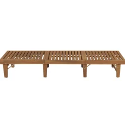 vidaXL Muebles De Jardín-Tumbona plegable de madera maciza de acacia