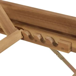vidaXL Muebles De Jardín-Tumbona plegable de madera maciza de acacia