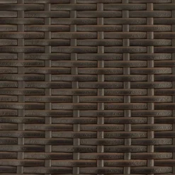 vidaXL Muebles De Jardín-Tumbonas 2 unidades con mesa de ratán sintético marrón