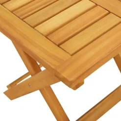 vidaXL Tumbonas con mesa 2 unidades madera maciza de acacia Crema Discount