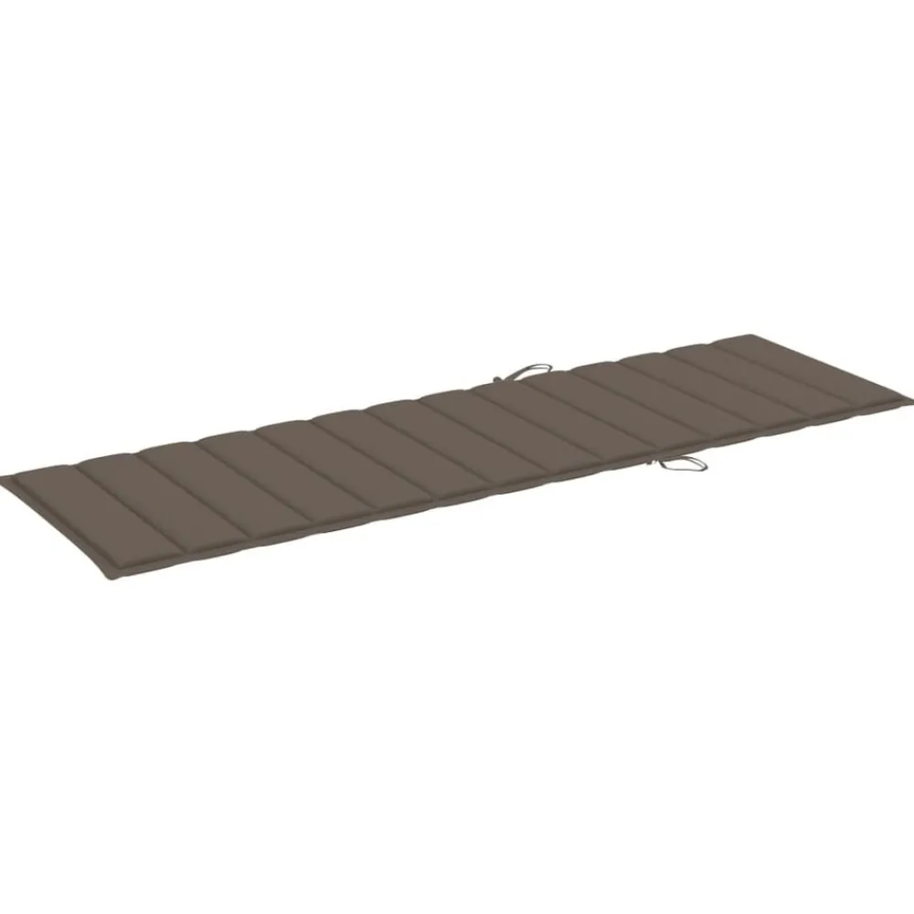 vidaXL Tumbonas con mesa y cojines 2 uds madera maciza de acacia Taupé Outlet