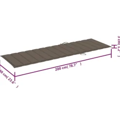 vidaXL Tumbonas con mesa y cojines 2 uds madera maciza de acacia Taupé Outlet