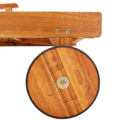 vidaXL Tumbonas con mesa y cojines 2 uds madera maciza de acacia Taupé Outlet
