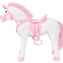vidaXL Unicornio de peluche de pie blanco y rosa XXL Clearance