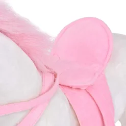vidaXL Unicornio de peluche de pie blanco y rosa XXL Clearance
