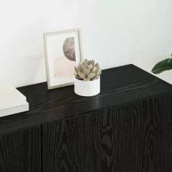 vidaXL Unidad de Pared para TV 5 pcs Madera de ingeniería Roble negro Hot