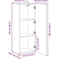vidaXL Muebles Tv-Unidad de Pared para TV 5 pcs