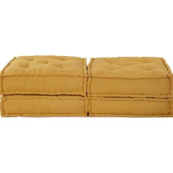vidaXL Unidad de Sofá Modular 2 pcs 140 x 70 x 36 cm tela Amarillo Online