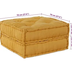 vidaXL Unidad de Sofá Modular 2 pcs 140 x 70 x 36 cm tela Amarillo Online