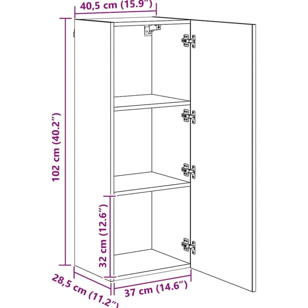 vidaXL Unidades de pared para TV 4 pcs Roble artesanal Roble artisan Outlet