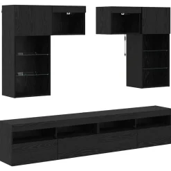 vidaXL Muebles Tv-Unidades de pared para TV 6 pcs Roble artesanal