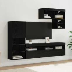 vidaXL Muebles Tv-Unidades de pared para TV Montaje en la pared 6 pcs