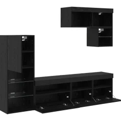 vidaXL Muebles Tv-Unidades de pared para TV Montaje en la pared 6 pcs