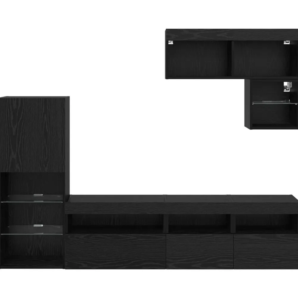 vidaXL Muebles Tv-Unidades de pared para TV Montaje en la pared 6 pcs