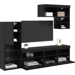 vidaXL Muebles Tv-Unidades de pared para TV Montaje en la pared 6 pcs