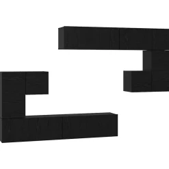 vidaXL Muebles Tv-Unidades de TV 4 pcs Madera contrachapada