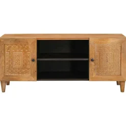 vidaXL Unidades de TV con estante Marrón Claro 105 x 33 x 46 cm Marr&oacute;n claro (acabado desértico) Outlet