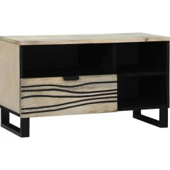 vidaXL Unidades de TV con cajón 80 x 33 x 46 cm Madera contrachapada White Sale