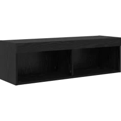 vidaXL Unidades de TV de Pared con LED con LED 6 pcs Roble negro Discount