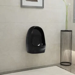 vidaXL Fontanería-Urinario de pared con válvula de descarga cerámica