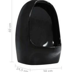 vidaXL Fontanería-Urinario de pared con válvula de descarga cerámica