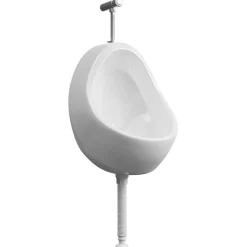 vidaXL Fontanería-Urinario de pared con válvula de descarga cerámica