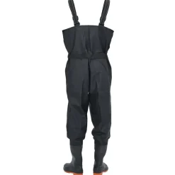 vidaXL Vadeador de pecho con botas y cinturón talla 38 Negro Hot