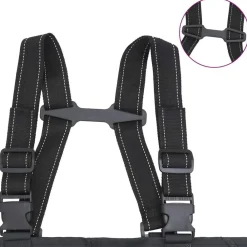 vidaXL Vadeador de pecho con botas y cinturón talla 38 Negro Hot