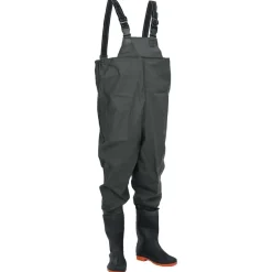 vidaXL Actividades Al Aire Libre-Vadeador de pecho con botas talla 43