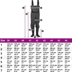 vidaXL Actividades Al Aire Libre-Vadeador de pecho con botas y cinturón talla 38