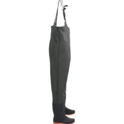 vidaXL Vadeador de pecho con botas talla 44 Verde oscuro Clearance