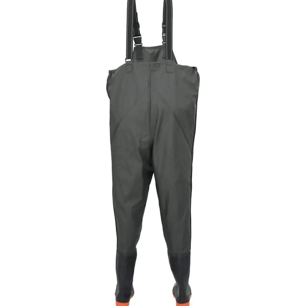 vidaXL Vadeador de pecho con botas talla 44 Verde oscuro Clearance