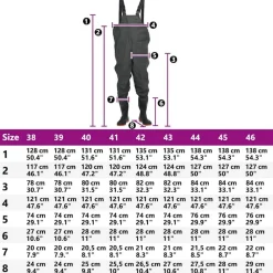 vidaXL Actividades Al Aire Libre-Vadeador de pecho con botas talla 41