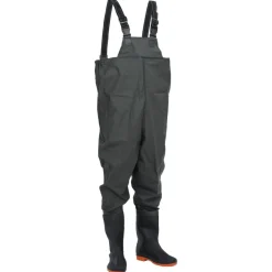 vidaXL Vadeador de pecho con botas talla 42 Verde oscuro Sale