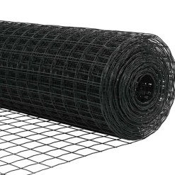 vidaXL Valla con Poste 0,4 x 10 m Acero y PVC Gris
