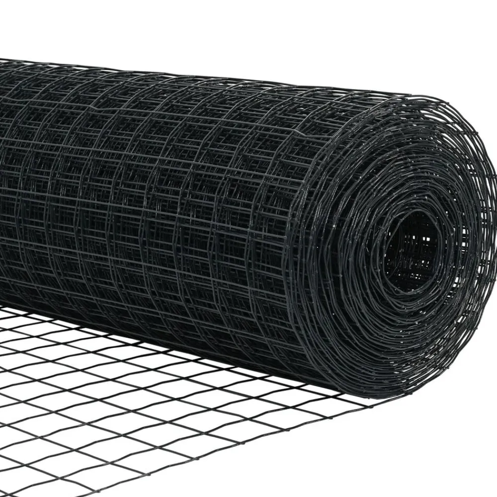 vidaXL Valla con Poste 0,4 x 10 m Acero y PVC Gris Outlet